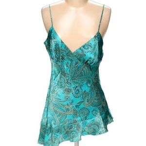 STAR CITY High Low Dressy Paisley Print Tank Top
